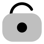 Unlock Circle SVG Icon